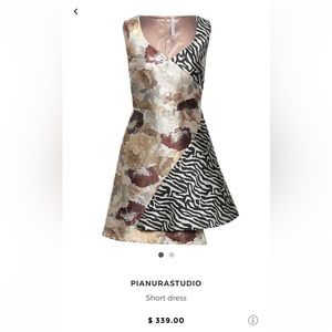 Zebra print A-line dress